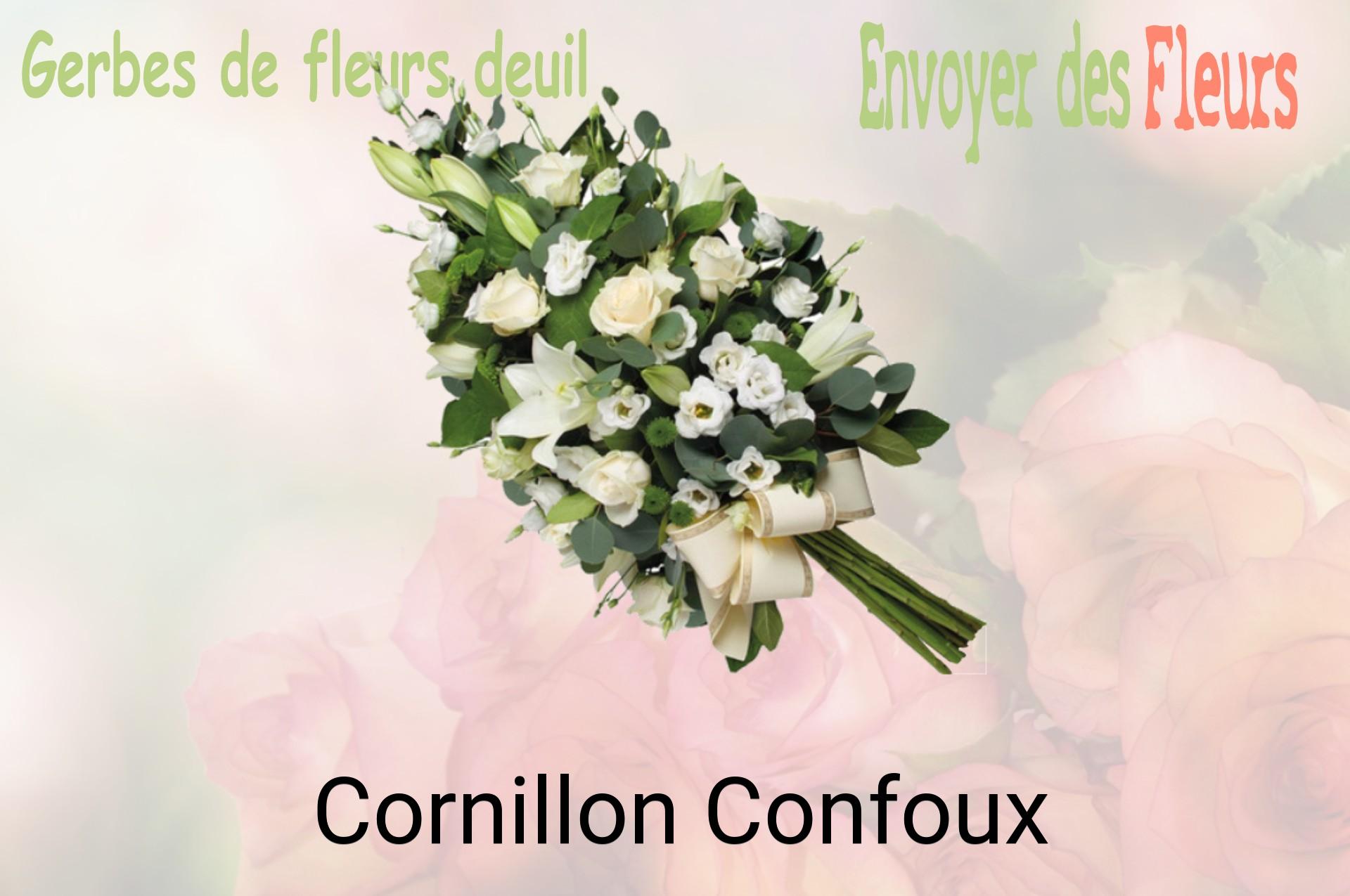 Gerbe de fleurs de deuil livrée à Cornillon-Confoux